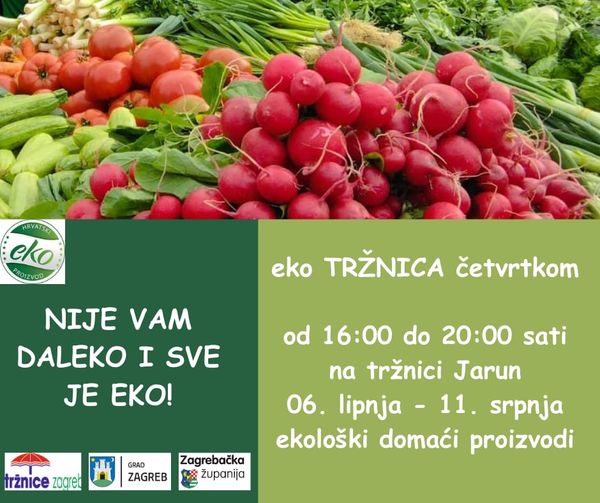 Ekološka tržnica četvrtkom na tržnici Jarun